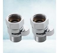 2Pcs Soffione doccia Valvola di intercettazione Adattatore a T Soffione doccia