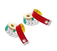 2Pcs Soft Tape MeasureDouble Scale Measuring Colorful Button Design Ensures Accurate Measurements Measure Double Scale Body