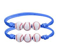 2PCS Softball Bracciale Bomboniere Giallo Softball Perline Braccialetti Braccialetto di Perline Softball Per Ragazze Ragazzo Adolescenti Sport Compleanno Softball Favori Collana Giada, Misura unica
