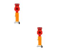2Pcs Solar Powered LED Traffic Warning Lights High Visibility Outdoor Use