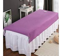 2Pcs Spa Copertura Per Lettino Massaggio, Lenzuolo Per Salone Impermeabile Resistente All'Olio Traspirante Con Un Foro, Lenzuola Per Centro Benessere Per Massaggi Per Salone Di Bellezza(Viola)