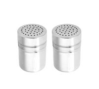 2Pcs Spargi Zucchero A Velo, Agitatore Per Spezie in Acciaio Inossidabile, Barattoli Portaspezie, Barattoli Spezie, Shaker Per Spezie Con un grande coperchio smontabile Per Condimenti E Zucchero(L)