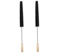 2PCS Spazzola di sfiato dell'asciugatrice con strumento per la rimozione della lanugine a manico lungo Spazzola di pulizia efficiente per trappola di sfiato dell'asciugatrice Porta di scarico Bo