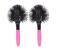 2pcs Spazzola per capelli ricci 3D, Spazzola per Capelli a Palla Rotonda per Capelli Bagnati e Asciutti, Massaggio del Cuoio Capelluto, Trasportare in Giro per Prendersi Cura