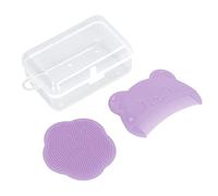 2PCS Spazzola per il Cuoio Capelluto del Bambino Pettine per il Bagno e il Bambino in Silicone Pettine per il Cuoio Capelluto Comodo Strumento per il Bagno del Cuoio Capelluto per Neonati (Viola)