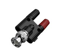 2PCS Spina maschio BNC a 2X 4mm Dual Banana Presa jack femmina Binding Post RF Coassiale Coassiale Splitter Connettore Q.20023