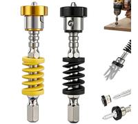 2PCS Spring-Loaded Bit Holder, Magnetic Quick Release Depth Stop Bit Holder