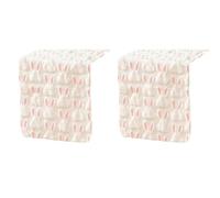 2pcs Spring Table Runner,Easter Table Runner Rabbit Pattern Plush Soft Fluffy Plush Tufting for Kitchen Dining Table Decoration for Home Party Decor