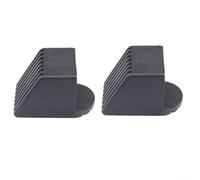 2pcs Square End 30mm Black Plastic Foot Covers 2pcs Square End(30 * 30mm) | 30x30mm size, high-strength plastic, prevents floor scratches, easy per snap-on install, black finish