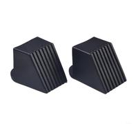 2pcs Square End 30mm Black Plastic Foot Covers 2pcs Square End(40 * 40mm) | 30x30mm size, high-strength plastic, prevents floor scratches, easy per snap-on install, black finish
