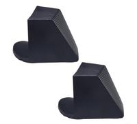 2pcs Square End 30mm Black Plastic Foot Covers 2pcs Square End(50 * 50mm) | 30x30mm size, high-strength plastic, prevents floor scratches, easy per snap-on install, black finish