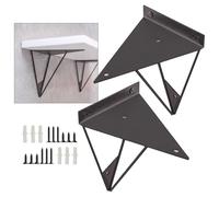 2pcs Staffe Per Mensole, Supporto Per Mensole Metalliche Sospese Da 15/20/25cm, Staffe Per Mensola Triangolare Pesanti, Supporto Per Mensola Decorativa a Parete,black-23x19cm/9.1 * 7.5in