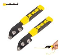 2pcs Stainless Steel Cable Straightener Tool with Handle,Manual Wire Untwisting and Bending Device for Electricians,Wire Wrapping Tool,Wires Alignment Accessory for Electrical Work,Telecom