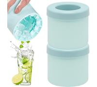 2PCS Stampi per Cubetti Ghiaccio in Silicone, Vaschetta Con Coperchio, Secchio (