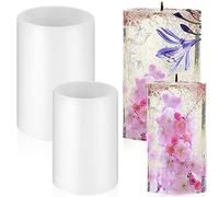 2PCS Stampo Candele In Silicone,Stampi Candele Cilindro,Stampo Silicone Cilindro Candela per La Produzione Di Candele, Sapone Fatto A Mano, Candele Profumate, Gioielli Artigianali