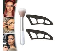 2PCS Stencil Per Ombretti Per Gli Occhi, Strumento Applicatore Per Ombretti, Strumento Di Ombretto Degli Occhi Con Pennello, Eyetour Eyeshadow Tool, Eyetour Your Glams Be stie, Eyetour Makeup Tool