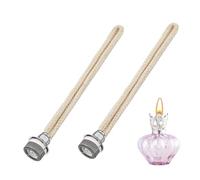 2Pcs Stoppino Lampada Catalitica, Lampade Olio Stoppino Ricambio Stoppino Bruciatore Cotone Naturale Profumato Stoppini per Lampada Olio Fragranza Bruciator per Lampade Berger (13MM Silber)