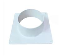 2Pcs Straight Air Vent Duct Connector Ducting Tools Flange Outlet Adapter Plastic Easy Installation Ventilation Pipe Per Condotti(100mm)