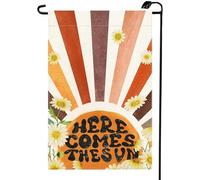 2Pcs Striscione Here Comes The Sun Summer For Outside Vintage Daisy Welcome