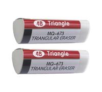 2Pcs Studente Triangolare Eraser Set Gomma Comoda Grip Cancellazione per Esami Compiti a Casa Eraser Studente Esame