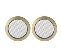 2Pcs suono Hole Inserts per Dobro Resonator schermo scatola Resonant | Chitarra altoparlante Grill,Metallo,Durevole metallo,Applicabile 2Pcs,Beautiful e Robust,Taglia Information