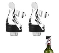 2PCS Tappi Bottiglie Vino Spumante, Tappo Spumante, Tappi bottiglie vino acciaio inox, per Vino Rosso, Champagne, Prosecco, Riutilizzabili, Mantenimento Freschezza, A Prova di Perdite