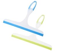 2Pcs Tergivetro per Doccia,Lavavetri Spatola Vetro Doccia Tergivetro in Silicone Tergipavimento Multiuso per Pulire e Asciuga Vetri Piastrelle Finestre Specchio Bagno Pavimento,24 * 21cm（Verde + Blu)