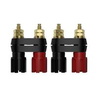 2PCS Terminali Doppia Spina a Banana Rosso Nero Connettore Amplificatore Terminale Binding Post Spina for Altoparlante a Banana jack Q.50020
