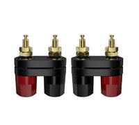 2PCS Terminali Doppia Spina a Banana Rosso Nero Connettore Amplificatore Terminale Binding Post Spina for Altoparlante a Banana jack Q.50021