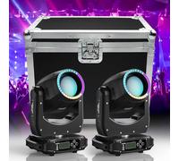 2PCS Teste mobili LED 150W RGBW con Flight Case 15 Gobos 13 Colori Luce Discoteca Palco dmx512 per DJ Bar Festa Club Natale illuminazione