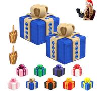 2PCS The Prank Box - Hilarious Screw Challenge with Middle Finger Surprise, Multicolor Annoying Prank Gift Box, 3D Funny Screw Toy, Pop-Up Novelty Funny Gift for Christmas, Halloween (C)