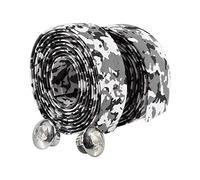 2PCS tipo di barra della bicicletta, anti-sdrucciolevole ciclismo bici da strada manubrio della bicicletta riflettente nastro avvolgente presa + 2 bar tappi(Nero + Bianco)