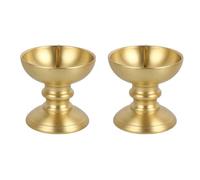 2Pcs Titolari In Ottone Per Altari Decori Cerimonie Religiose Casa Tempio Culto Antico Tealight Stand Lampada Olio Ottone Culto Stand