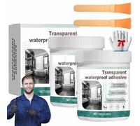 2Pcs Transparent Waterproof Coating For Indoor & Outdoor,Multi-Functional Clear Waterproofs Coating,Water-Based Invisible Leak Repair Glue,For Roofs, Walls, Garden, Terraces, Cracks, Concrete, Wood