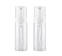 2PCS trasparente schiuma dispenser cosmetici vuote bottiglie di liquido detergente viso schiuma contenitori per Castiglia sapone liquido, Clear, 150 ml