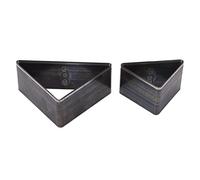 2PCS Triangle Leather Cutter Set, Hollow Punch Die for Leather and Polymer Clay, Dual - Size Alloy Steel Cutting Mold with Storage Box for DIY Wallets Belts Bags Crafting