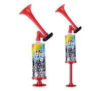 2PCS Tromba d'aria Portatile CHUNLINLAODA-Corno da stadio Air Horn Clacson da calcio Fanfare Air Horn Estremamente Forte Handheld Air Horn Riutilizzabile per Eventi Sportivi Celebrazioni (rosso)