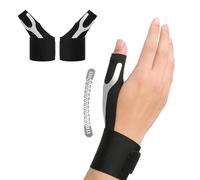 2Pcs Tutore Pollice Destro Sinistro Elastico mit Stecche Tutore per Rizoartrosi per Sollievo per Dolore e Infortuni Tenosinovite di De Quervain Tendinite e Slogature Nero M 2 fasce per pollice