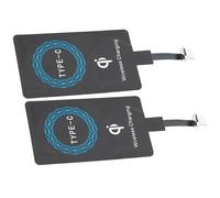 2PCS Type C Adattatori di Ricarica Wireless Ricevitori Portatili Standard Qi Bobine Autoadesive Leggere e ad Alta Adesività per Telefoni Cellulari Type-C