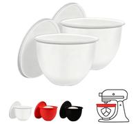 2PCS Type Mixing Bowl Silicone Insert Auxiliary Device, Non-Stick Gasket and 5 Quart Inclined Head Mixer Accessory Cover Easy to Clean and Replace parts