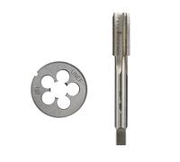 2pcs UNEF UNF UNC Thread Tap and Die Set for Metal Working HSS Machine Hand Tap Drill Bit Imperia-l Tap and Die Screw Tap(2pcs UNC 3l8-16)