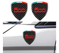 2PCS Universale Auto Emblema Decalcomania Fibra di Carbonio Adesivo Trim DIY Sticker per 500 500e 500c 500l 500x Accessori