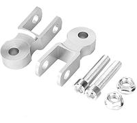 2pcs Universale Moto Ammortizzatore Posteriore Riser Altezza Estensione 5 cm Telaio Argento per Modifica del Motociclo(Con vite)