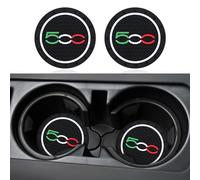 2PCS Universale Sottobicchieri Portabevande per Auto Antiscivolo Impermeabile Portabicchieri per 500 500E 500C 500L 500X (Style A, 6.5cm/2.56")