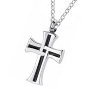 2PCS urna di cremazione gioielli croce ciondolo cenere medaglione collana gioielli commemorativi portacenere titolari per memorie umane ciondolo urna incrociata