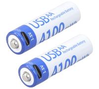 2Pcs USB C 4100mWh LR6 Batteria Ricaricabile LR6 Batterie 1.5V Per Telecomando Ventola di Raffreddamento Home Office Elettronica