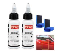 2Pcs V-vaxy Car Scratch Repair Wax, V-Vaxy Coating, v-vaxy Ultimate Paint Restorer, v-vaxy Autokratzer-reparaturwachs, ultimate Paint Restorer, quick Car Scratch Remover, Automobil Polieren Kit