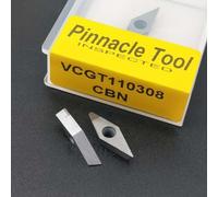 2PCS VCMT1604/1103 PCD CBN Inserti di tornitura con punta per tornio CNC, utensile da taglio indicizzabile per lavorazione dei metalli e materiali non ferrosi, argento (VCMT110308 CBN)