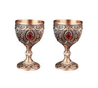2Pcs Vintage Medievale Calice Bere Bicchiere Tazza di Metallo Bicchiere di Vino Forniture per il Partito per la Collezione Decorazione Della Casa Decorazione