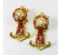 2Pcs Vintage Strass Tendine Fermatende Ganci Tendaggi Tenuta Dietro Arredo Casa